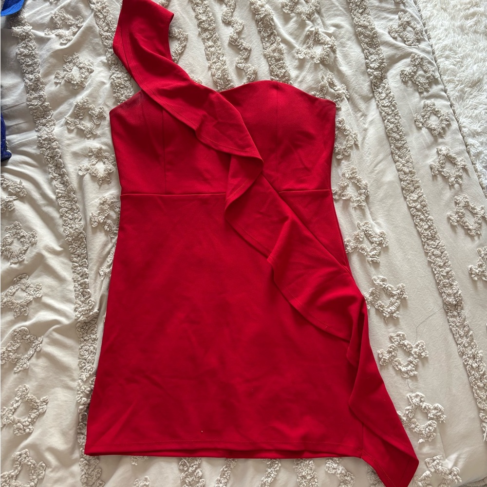 Women’s red cocktail dress